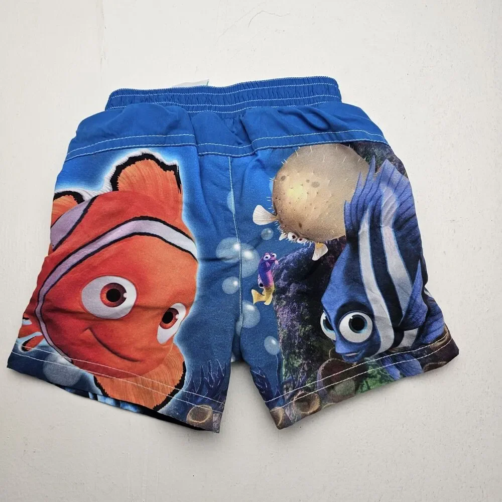 Vintage Disney Pixar Finding Nemo Nemo Dory Boys Swim Trunks Elastic 12 Months
